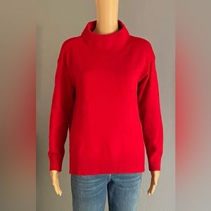 🌷ANN TAYLOR MOCK NECK LONG SLEEVE SWEATER RED SZ MP